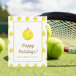Tennis Ornament Kerstmis Theme Holiday Greetings Feestdagenkaart