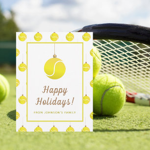 Tennis Ornament Kerstmis Theme Holiday Greetings Feestdagenkaart