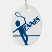 Tennis ornament, pas aan keramisch ornament (Rechts)