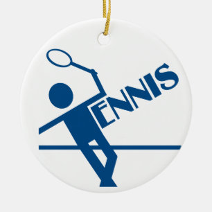 Tennis ornament, pas aan keramisch ornament