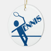 Tennis ornament, pas aan keramisch ornament (Links)