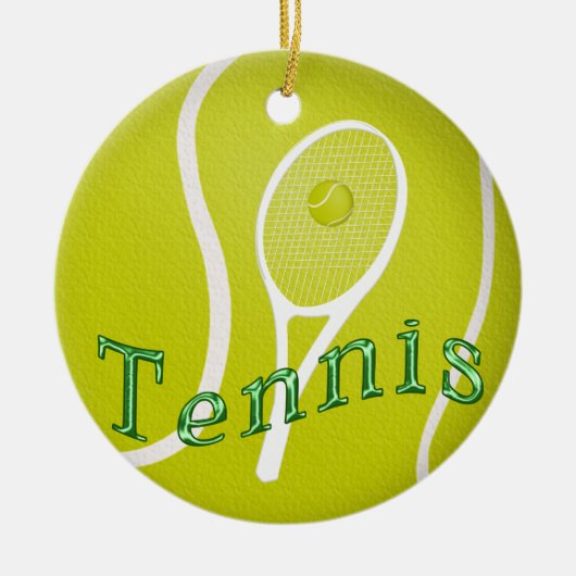 Tennis Ornaments Keramisch Ornament (Voorkant)