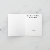 Tennis Outfit Funny Wenskaart Kaart (Binnen)