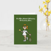 Tennis Outfit Funny Wenskaart Kaart (Gele Bloem)