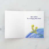 Tennis Overwinning Gelukkig Nieuwjaarsfeest Feestdagen Kaart (Binnen)