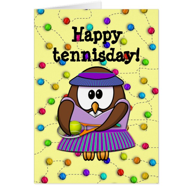 tennis owl - girl (Voorkant)