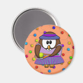 tennis owl - girl magneet (Voorkant / Achterkant)