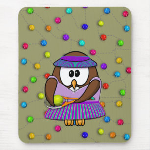 tennis owl - girl muismat