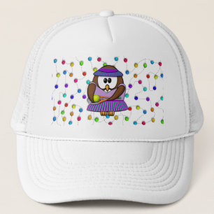 tennis owl - girl trucker pet