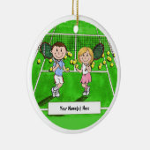 Tennis Paar Keramisch Ornament (Rechts)