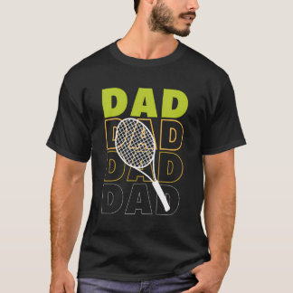 Tennis Papa Retro Grappig Tennisser Lover T-shirt