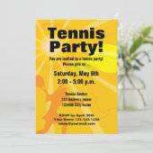 Tennis partijuitnodiging sjabloon kaart (Staand voorkant)