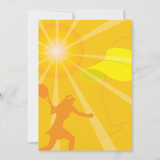 Tennis partijuitnodiging sjabloon kaart (Achterkant)