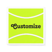 Tennis Party/Banquet Custom Text Cocktail Napkins