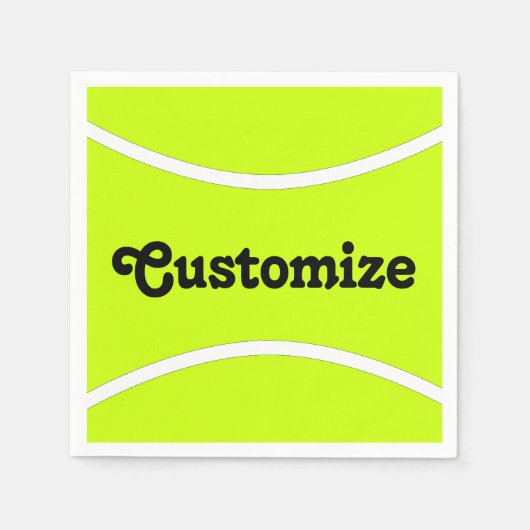 Tennis Party/Banquet Custom Text Cocktail Napkins Servet (Voorkant)