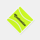 Tennis Party/Banquet Custom Text Cocktail Napkins Servet (Hoek)