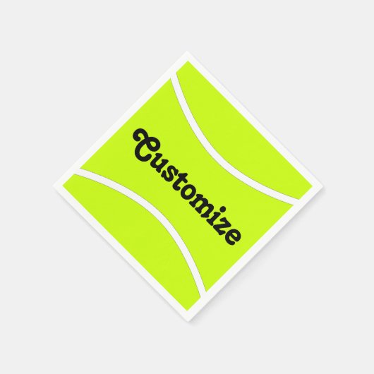 Tennis Party/Banquet Custom Text Cocktail Napkins Servet (Hoek)