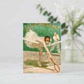 Tennis Party Briefkaart (Staand voorkant)