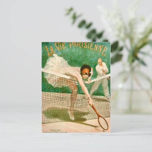 Tennis Party Briefkaart (Staand voorkant)