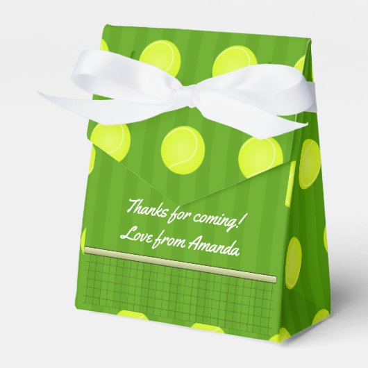 Tennis Party Guest Bedankdoosjes (Voorkant Zijde)
