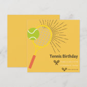 Tennis Party Invitation For Birthdays Or BBQ Kaart (Voorkant / Achterkant)