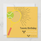 Tennis Party Invitation For Birthdays Or BBQ Kaart (Voorkant)