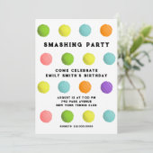 Tennis Party Kaart (Staand voorkant)