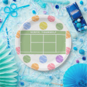 Tennis Party Paper-Borden Papieren Bordje (Feest)