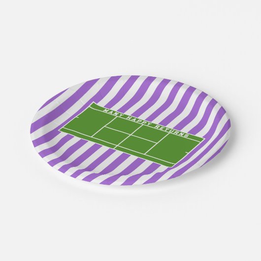 Tennis Party Papieren Bordje (Gekanteld)