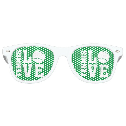 Tennis Party Shades Retro Zonnebril (Voorkant)