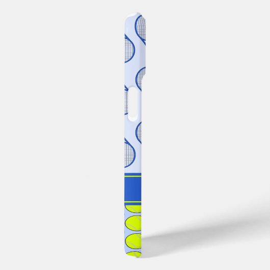 Tennis patroon aangepaste naam blauw Case-Mate iPhone case (Achterkant / Rechts)