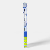 Tennis patroon aangepaste naam blauw Case-Mate iPhone case (Achterkant / Links)