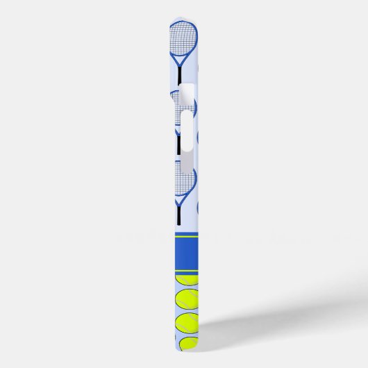 Tennis patroon aangepaste naam blauw Case-Mate iPhone case (Achterkant / Links)
