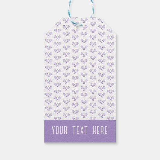 Tennis Patroon Aangepaste Tennis Cadeaulabel (Achterkant)