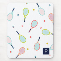Tennis Pattern Sports Gepersonaliseerd Monogram