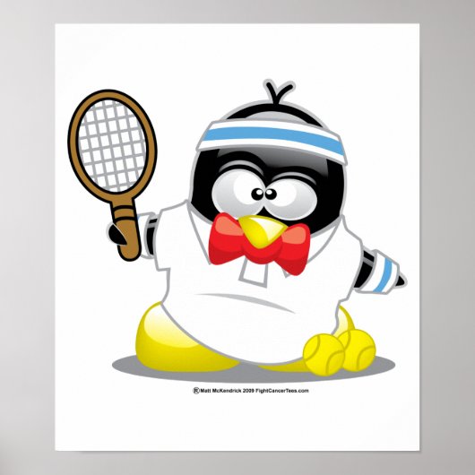 Tennis Penguin Poster (Voorkant)