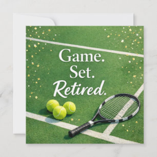 Tennis Pensioen met racket en bal  Kaart