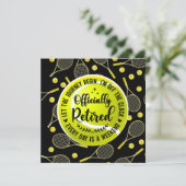 Tennis pensioen voor speler en fan kaart (Staand voorkant)