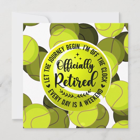 Tennis pensioen voor speler en fan kaart (Voorkant)