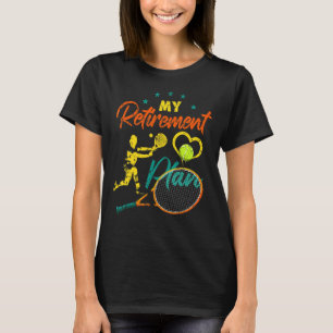 Tennis Pensioenplan voor Tennis in ruste vader T-shirt
