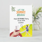 Tennis Pensionering Party voor Vrouw Speler Kaart (Staand voorkant)