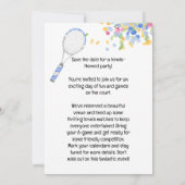 Tennis Pensionering Party voor Vrouw Speler Kaart (Achterkant)