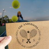 Tennis perfecte match Custom Naam Retouradres Rubberstempel