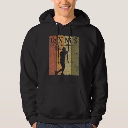 Tennis Periodic Table Elements Tennis Player Nerd  Hoodie (Voorkant)