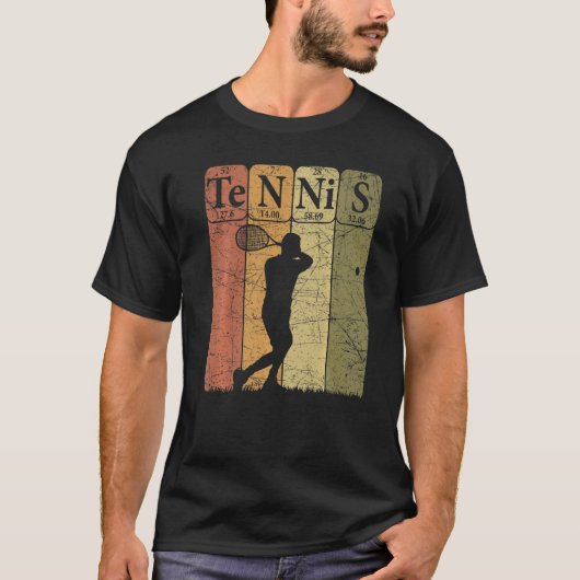 Tennis Periodic Table Elements Tennis Player Nerd T-shirt (Voorkant)