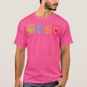 Tennis Periodiek Tafel Element Grappige Bal Sport T-shirt