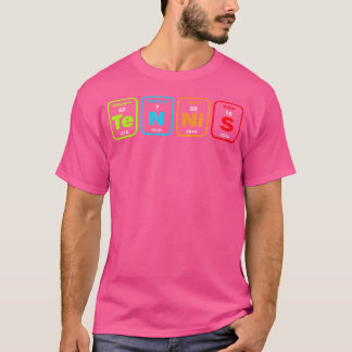 Tennis Periodiek Tafel Element Grappige Bal Sport  T-shirt
