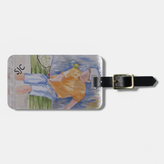 TENNIS PERSONALISEERD BAGAGELABEL (Voorkant horizontaal)