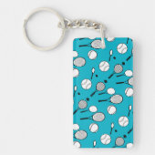 Tennis personaliseert naam sleutelhanger (Voorkant)