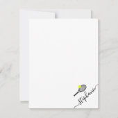 Tennis Personalized Name Script Monogram Notitiekaartje (Voorkant)
